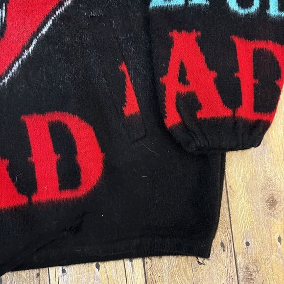 Grateful Dead Alpaca Wool Sweater Hoodie Full Zip Steal Your Face Mens Medium - Picture 7 of 8